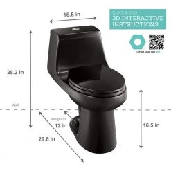 Glacier Bay Shop -Glacier Bay Shop black glacier bay one piece toilets n2420 blk e1 1000
