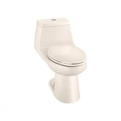 Glacier Bay 1-Piece 1.1 GPF/1.6 GPF High Efficiency Dual Flush Elongated All-in-One Toilet in Bone